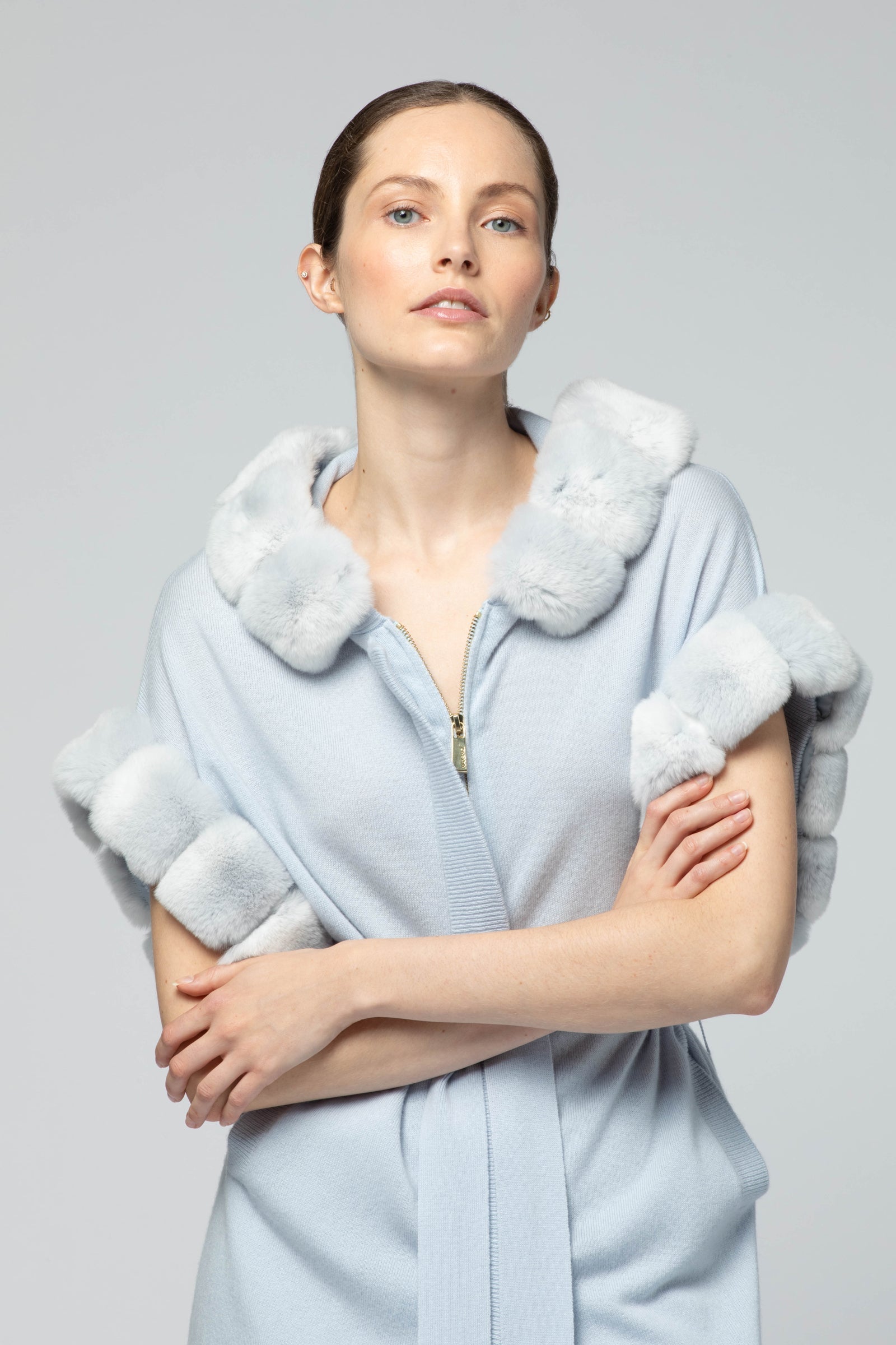 1 QTY NEW GILET EN MAILLE ZIPPE BORD REX