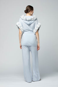 1 QTY NEW GILET EN MAILLE ZIPPE BORD REX