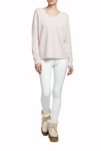 Pull Cmpacy logo vison en laine et cachemire - Chamallow