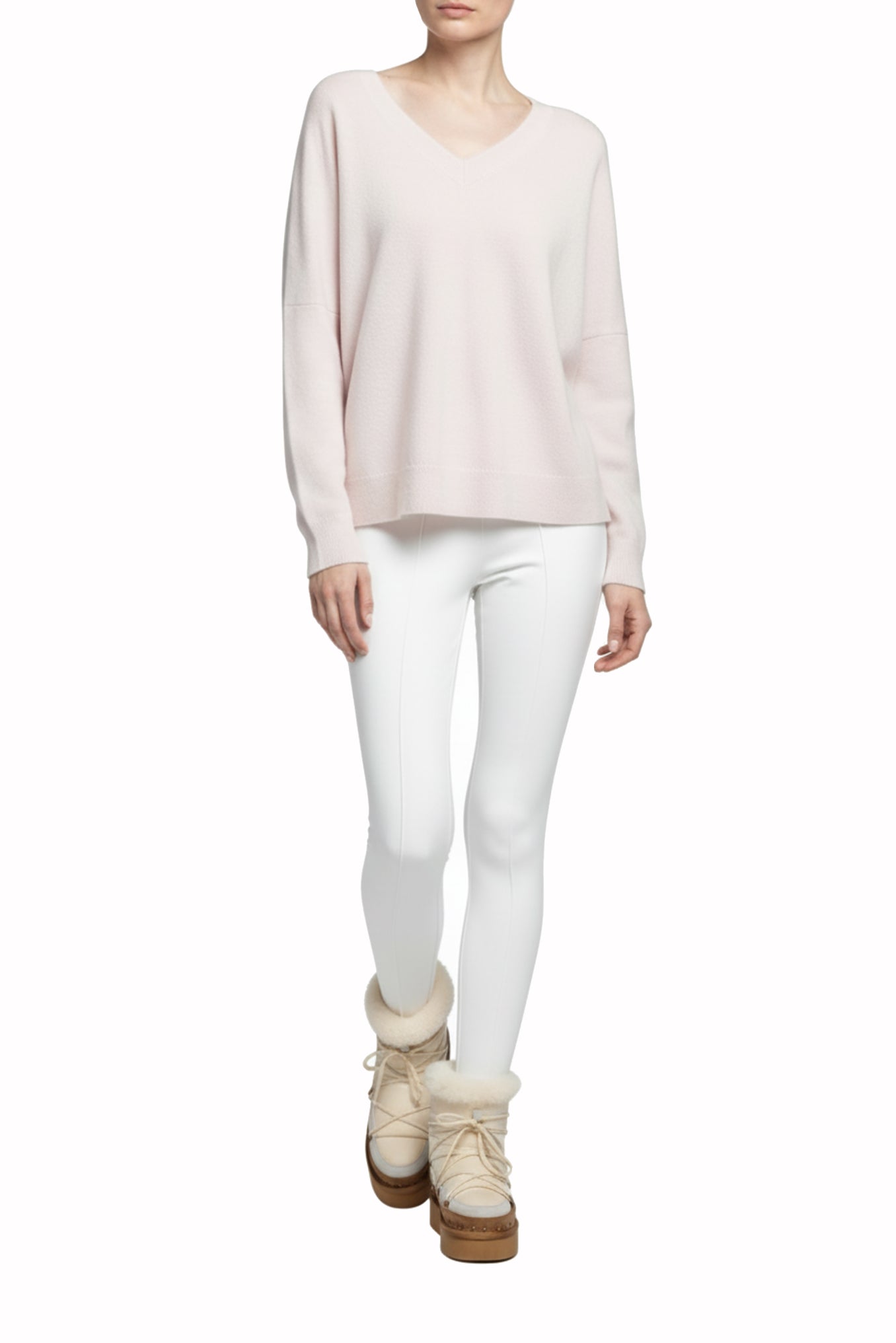 Pull Cmpacy logo vison en laine et cachemire - Chamallow