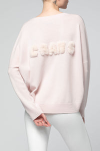 Pull Cmpacy logo vison en laine et cachemire - Chamallow