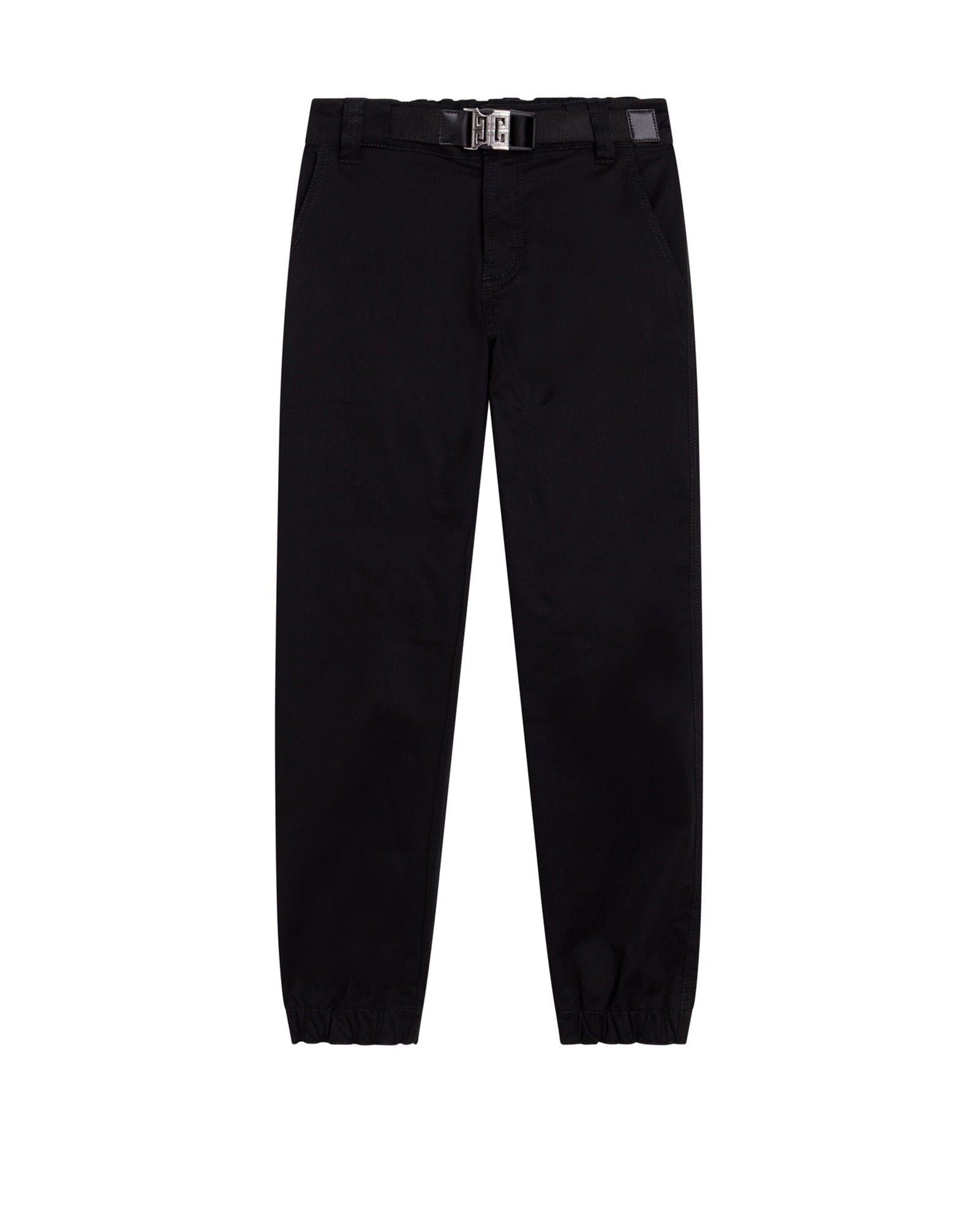 Trousers with elasticated waistband - Black