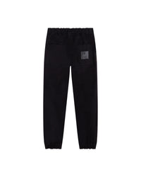 Trousers with elasticated waistband - Black