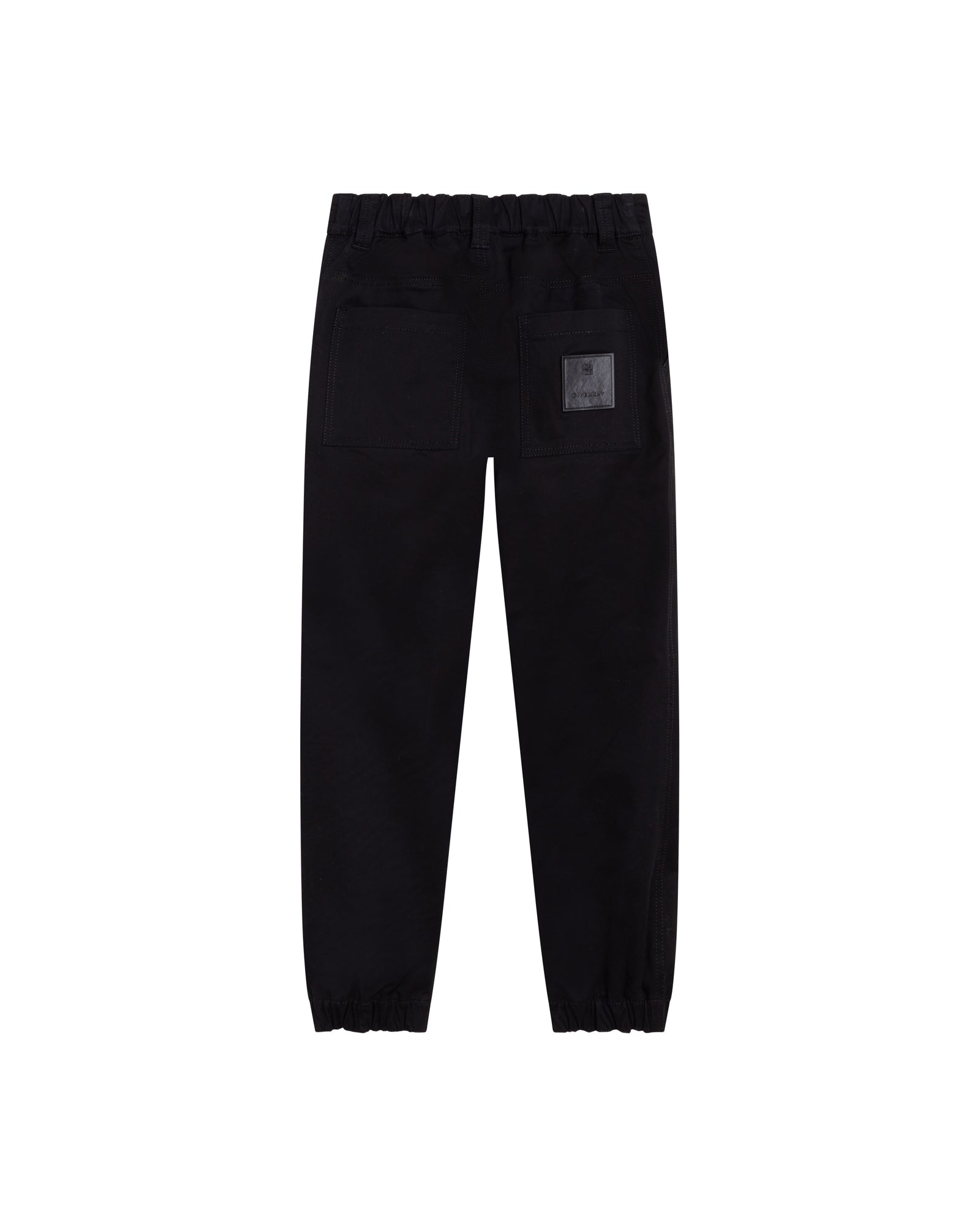 Trousers with elasticated waistband - Black