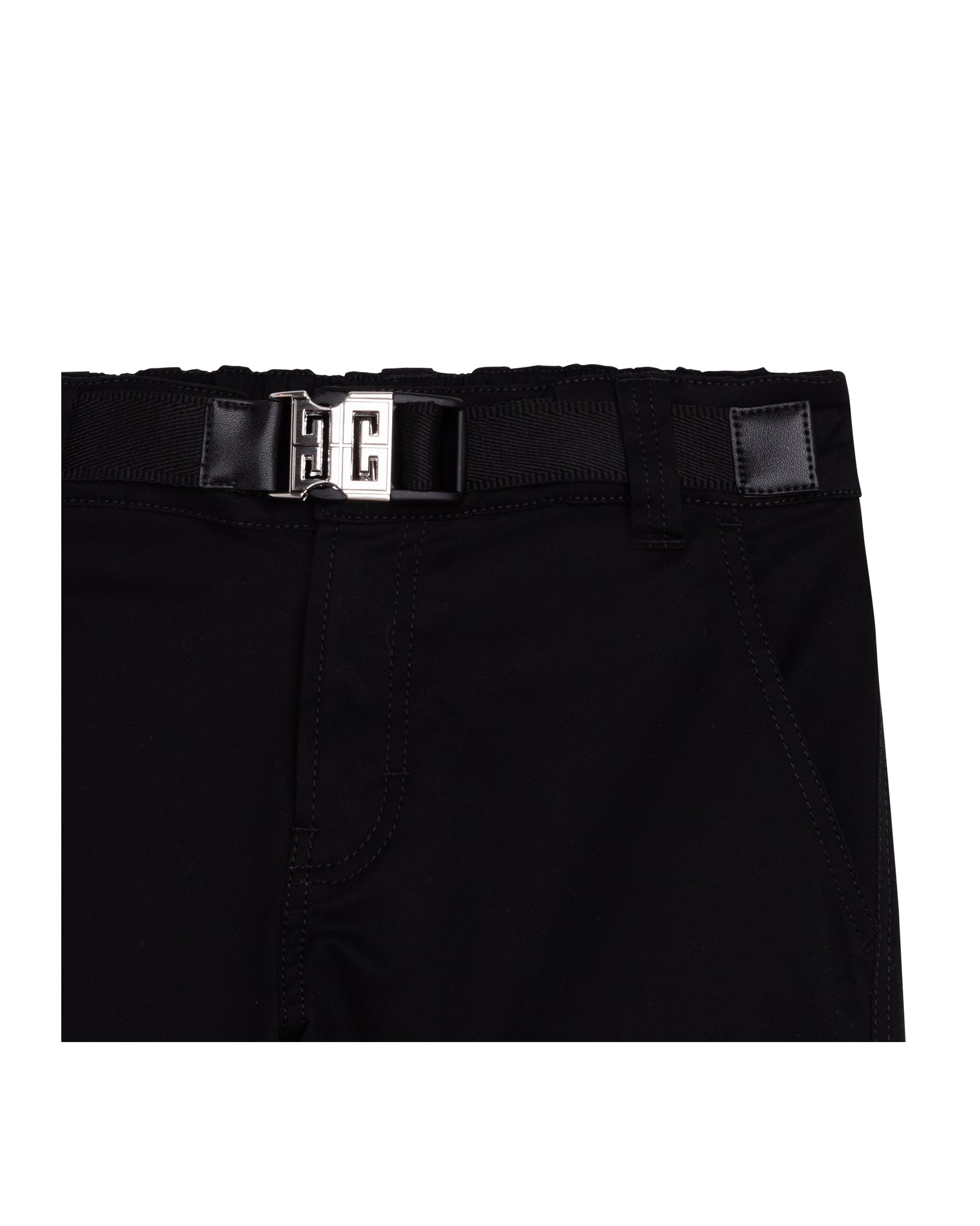 Trousers with elasticated waistband - Black