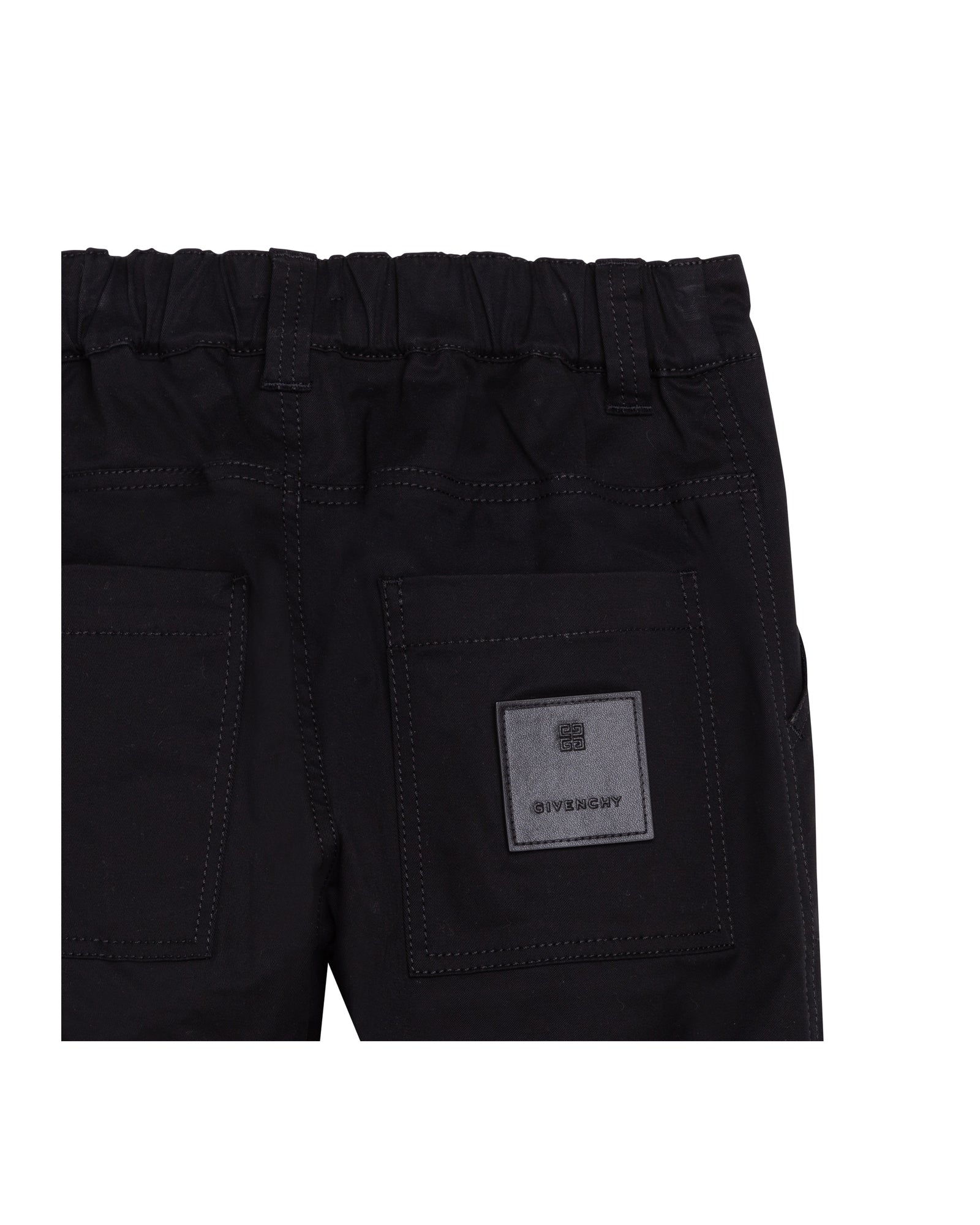 Trousers with elasticated waistband - Black