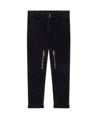 Slim-fit denim trousers - Brossage