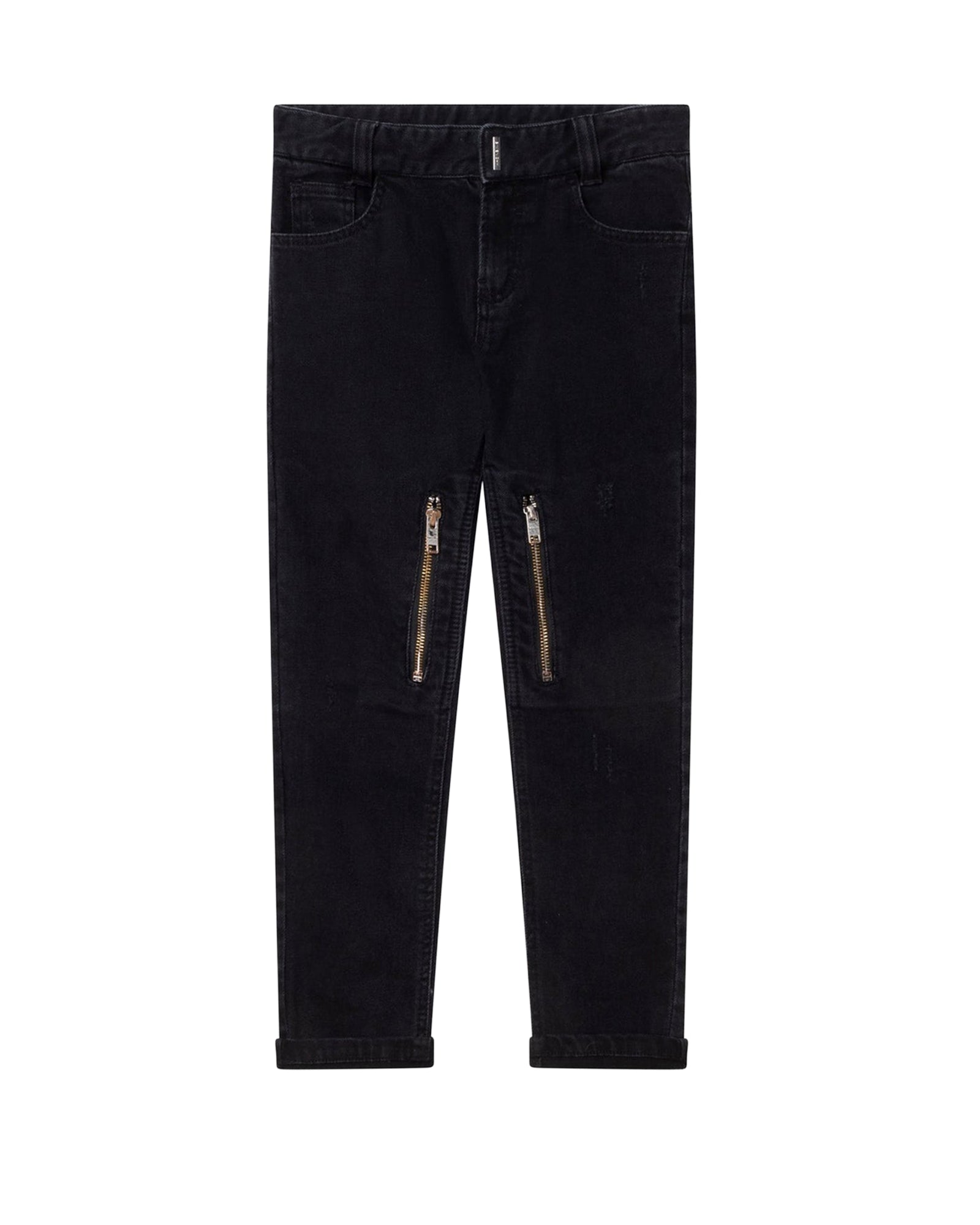 Slim-fit denim trousers - Brossage