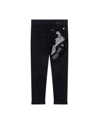 Slim-fit denim trousers - Brossage