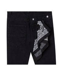 Slim-fit denim trousers - Brossage