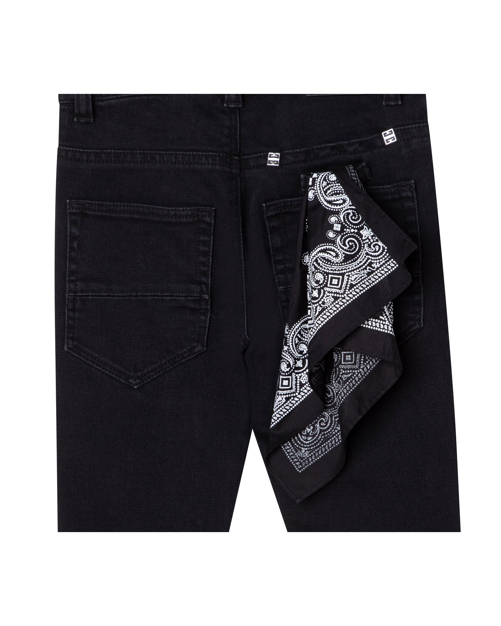 Slim-fit denim trousers - Brossage