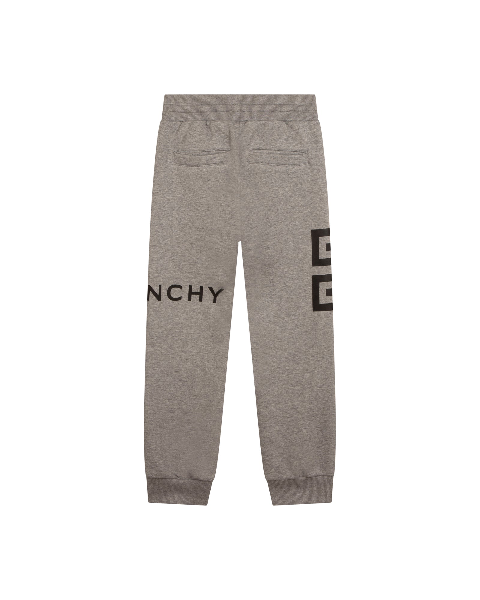 Pantalon à taille élastiqué en molleton - Gris Chiné