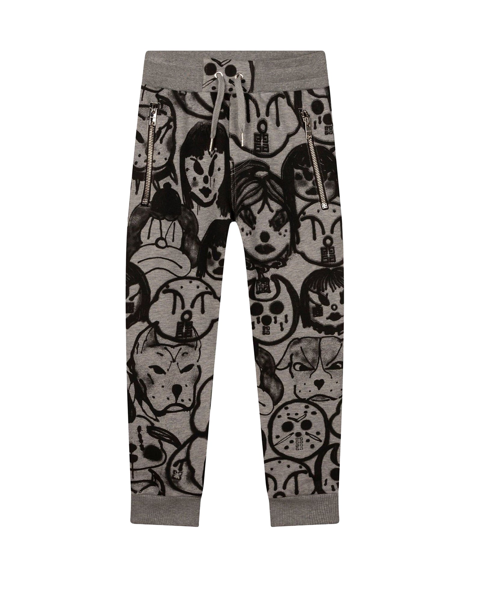 Pantalon en coton à imprimé Chito - Gris Chiné