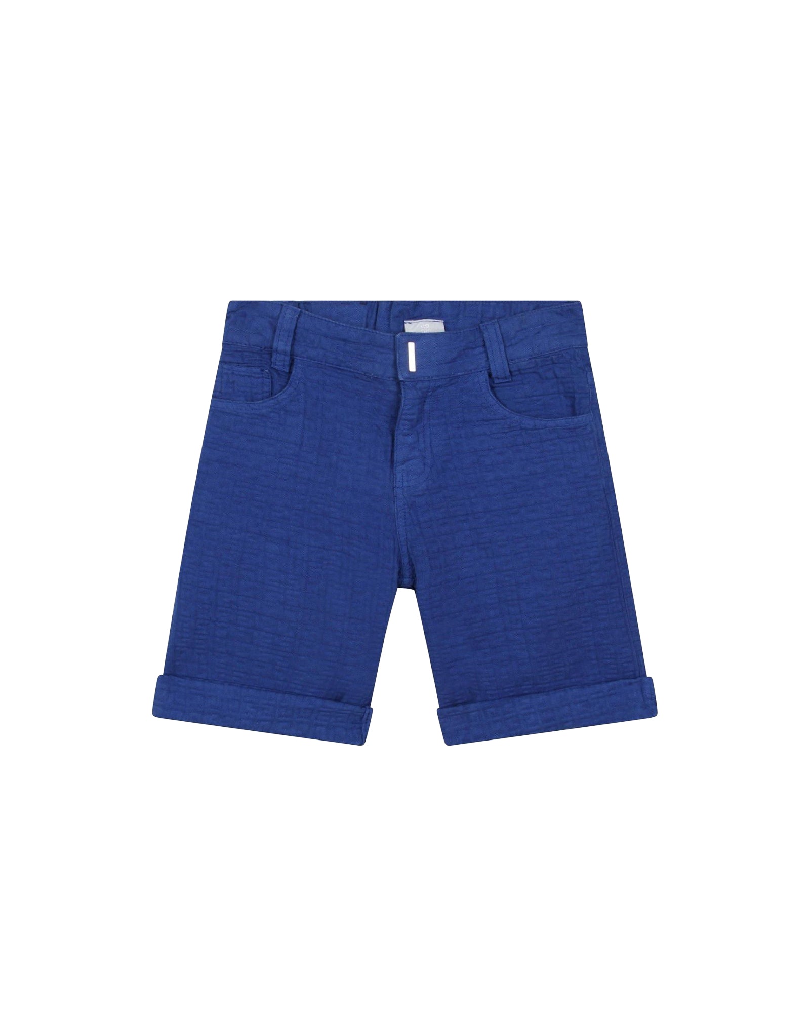 Bermuda drill jacquard en coton - Bleu Roi