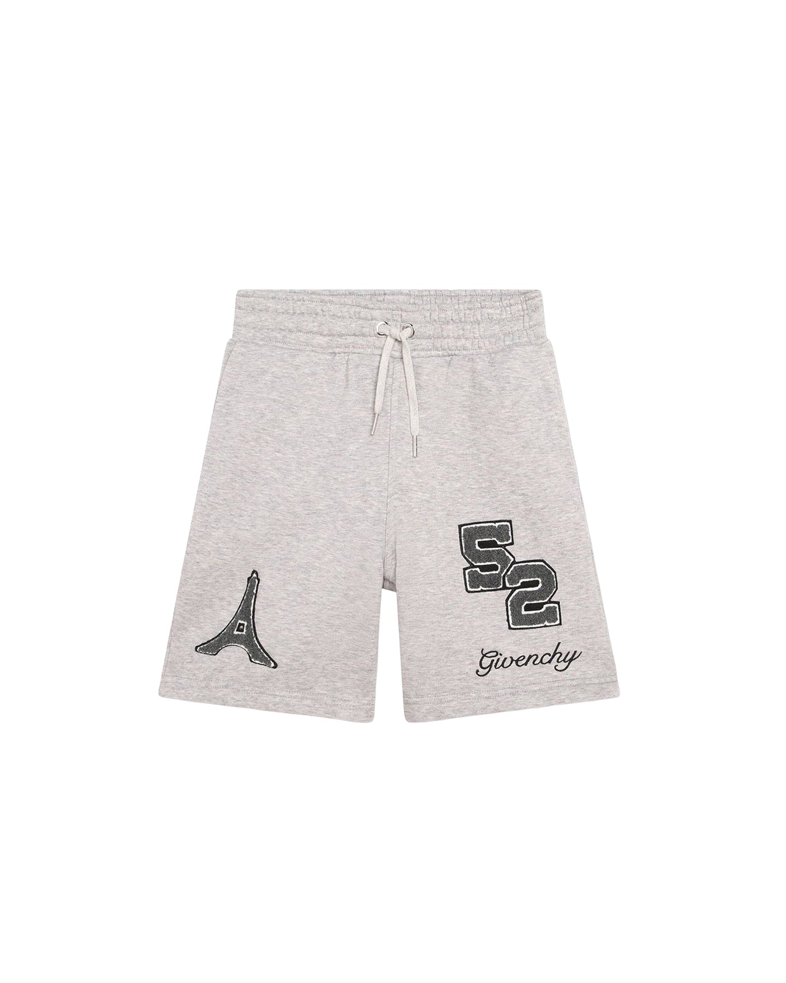 Short en coton - Gris Chiné