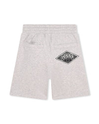 Short en coton - Gris chiné