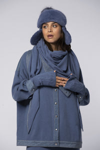 1 QTY NEW MITTENS AVEC DÉTAILS EN CUIR