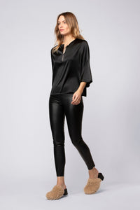 1 QTY NEW PANTALON EN CUIR STRETCH