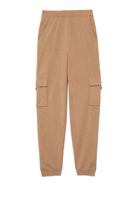 Pantalon Berna en laine et cachemire style jogging - Camel