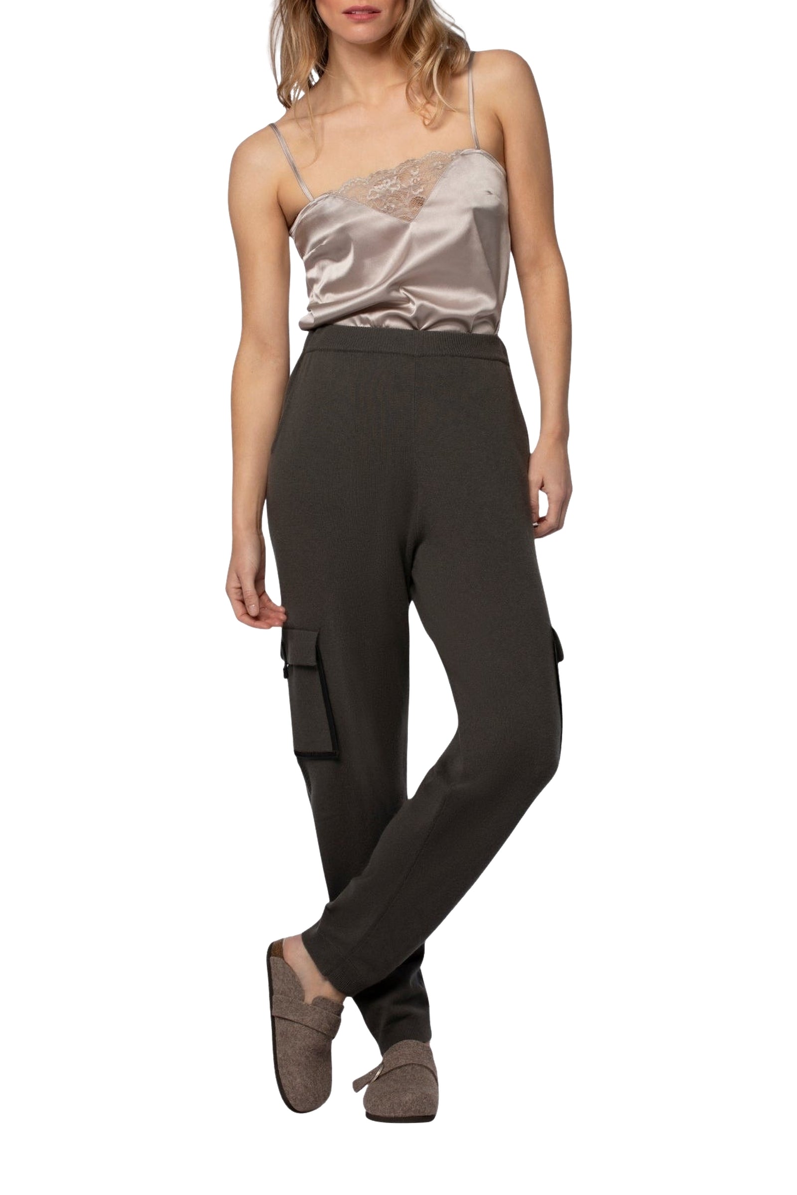 Berna wool and cashmere jogging trousers - Thyme