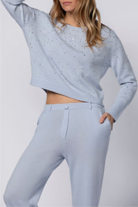 Bibi straight trousers in wool and cashmere - Ciel