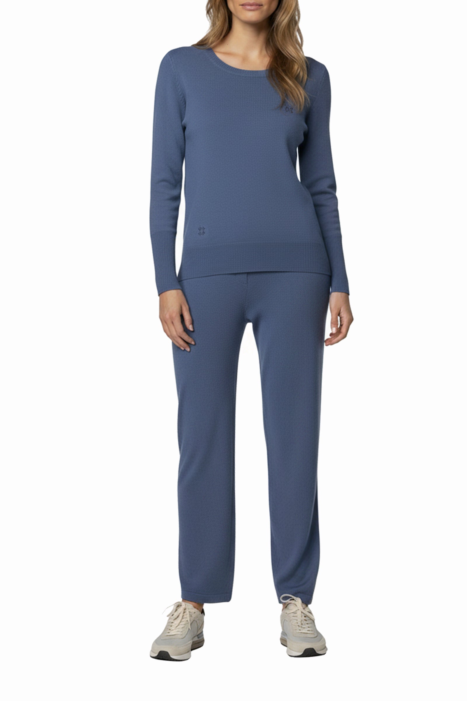 Bibi straight trousers in wool and cashmere - Chamallow