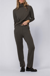 Bibi straight trousers in wool and cashmere - Thyme