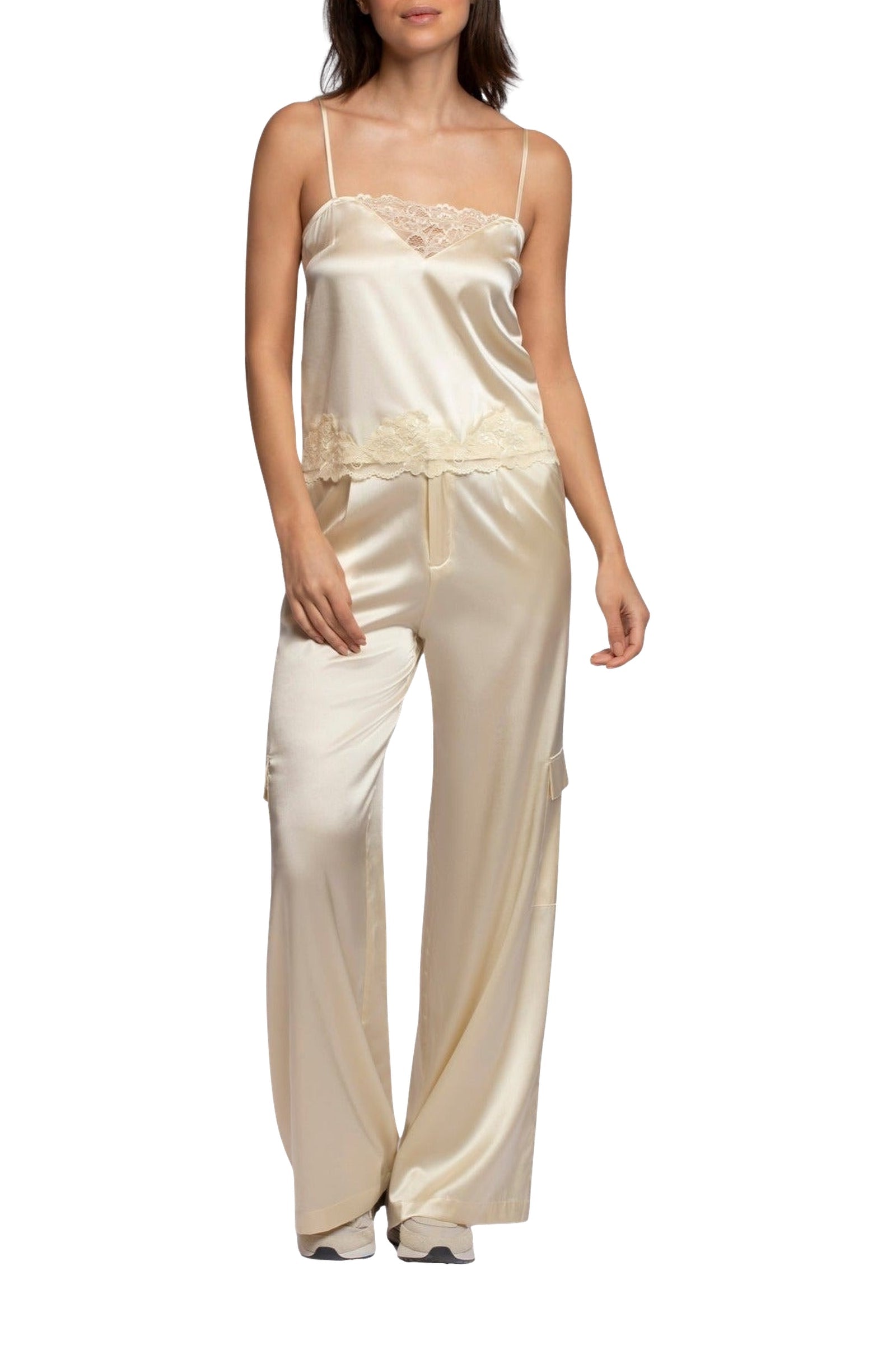 Bilale stretch silk cargo trousers - Ble