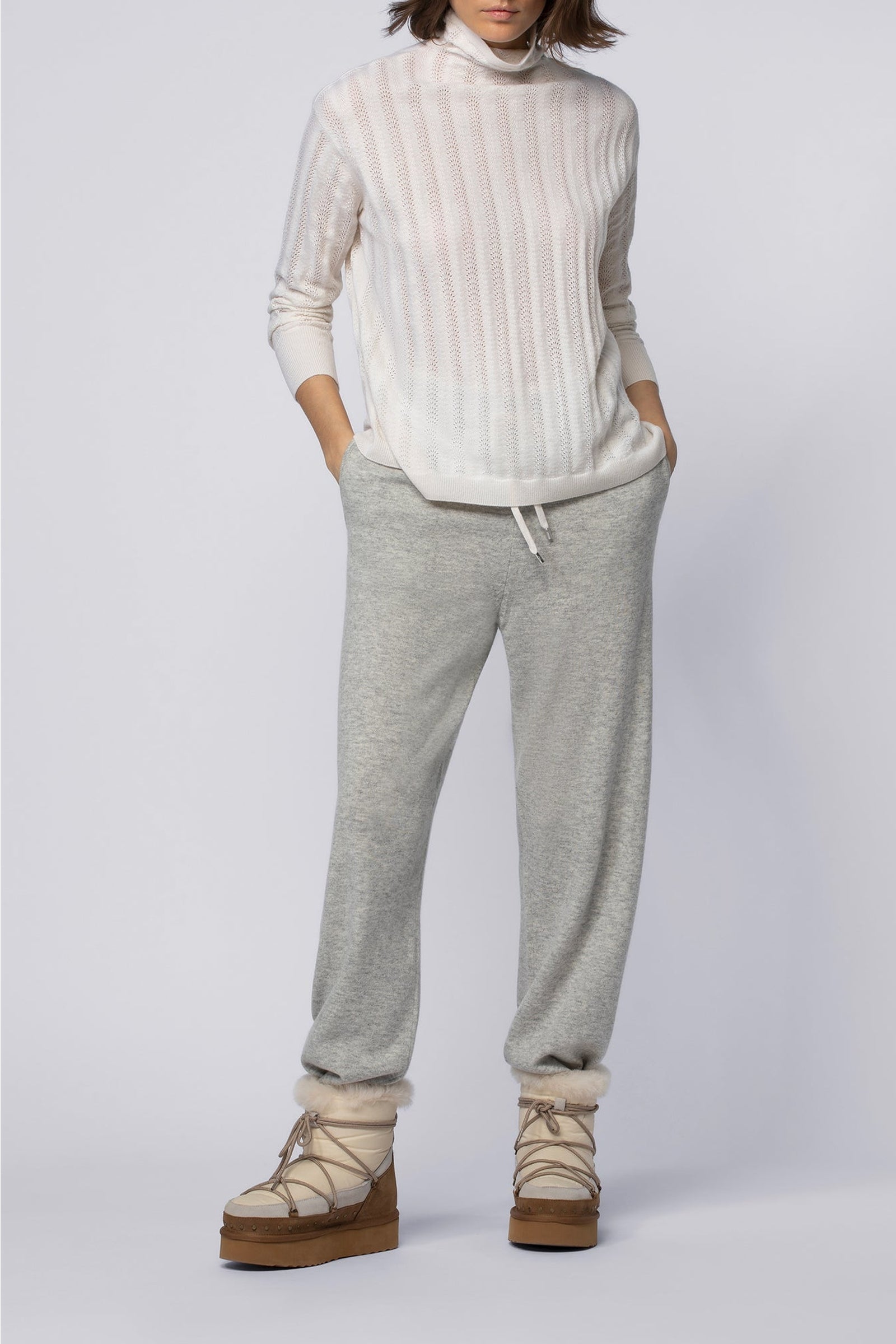 Bolo wool and cashmere jogging trousers - Grey
