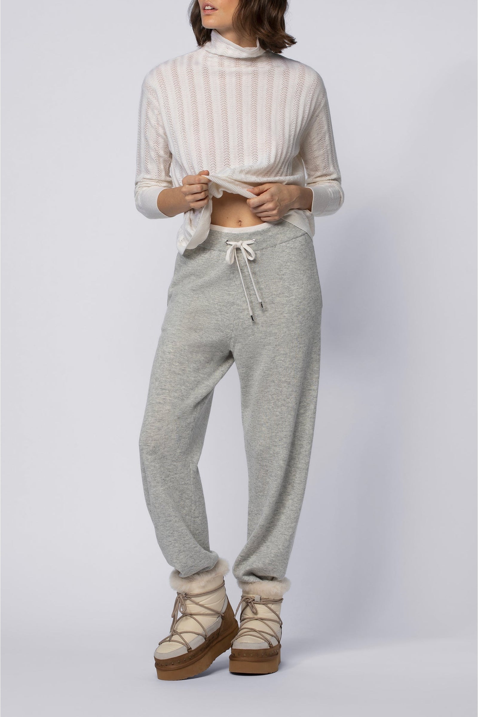 Bolo wool and cashmere jogging trousers - Grey