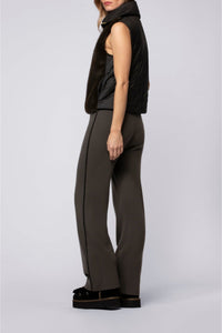 Pantalon Bully droit en laine et cachemire à bandes - Thym