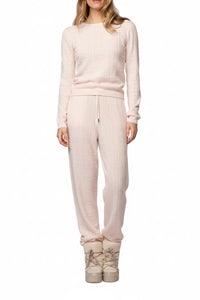 Byna jogging trousers in creative knitwear - Chamallow