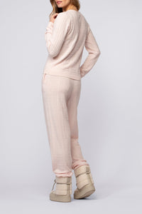 Byna jogging trousers in creative knitwear - Chamallow