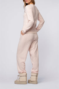 Byna jogging trousers in creative knitwear - Chamallow