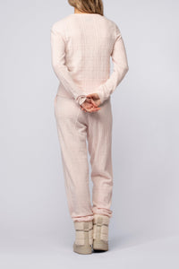 Byna jogging trousers in creative knitwear - Chamallow