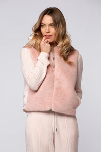 1 QTY NEW GILET IMITATION VISON ET TISSU