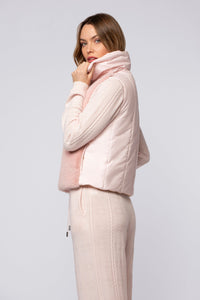 1 QTY NEW GILET IMITATION VISON ET TISSU