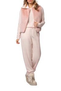 1 QTY NEW GILET IMITATION VISON ET TISSU