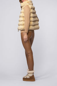 1 QTY NEW VESTE REV IMITATION CHINCHILLA