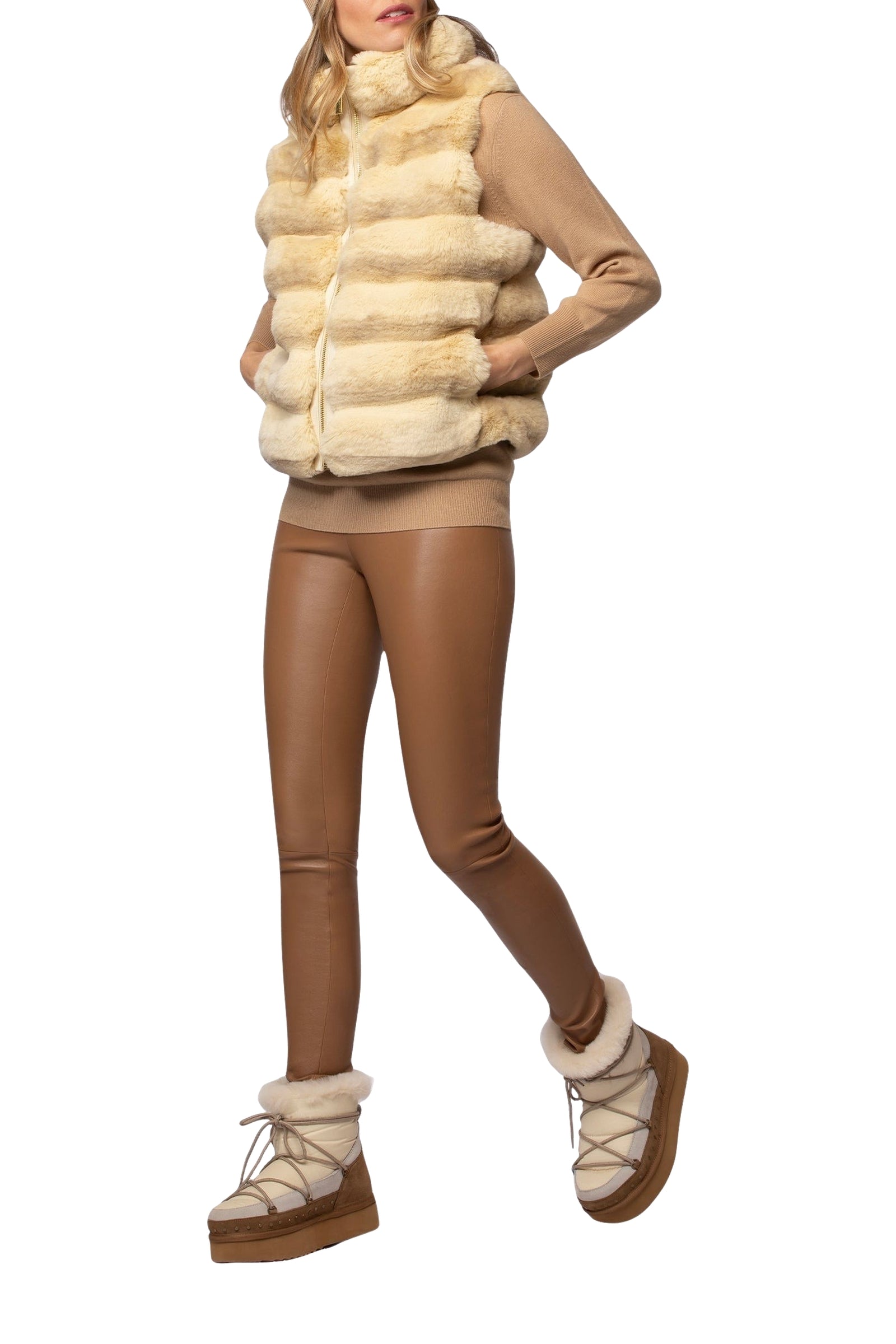 1 QTY NEW VESTE REV IMITATION CHINCHILLA