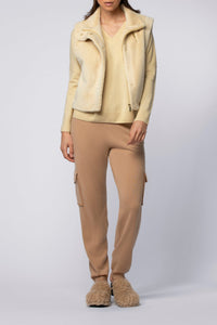 Guimont sleeveless jacket in faux fur - Ble