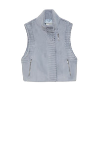 1 QTY NEW GILET IMITATION FOURRURE RAS