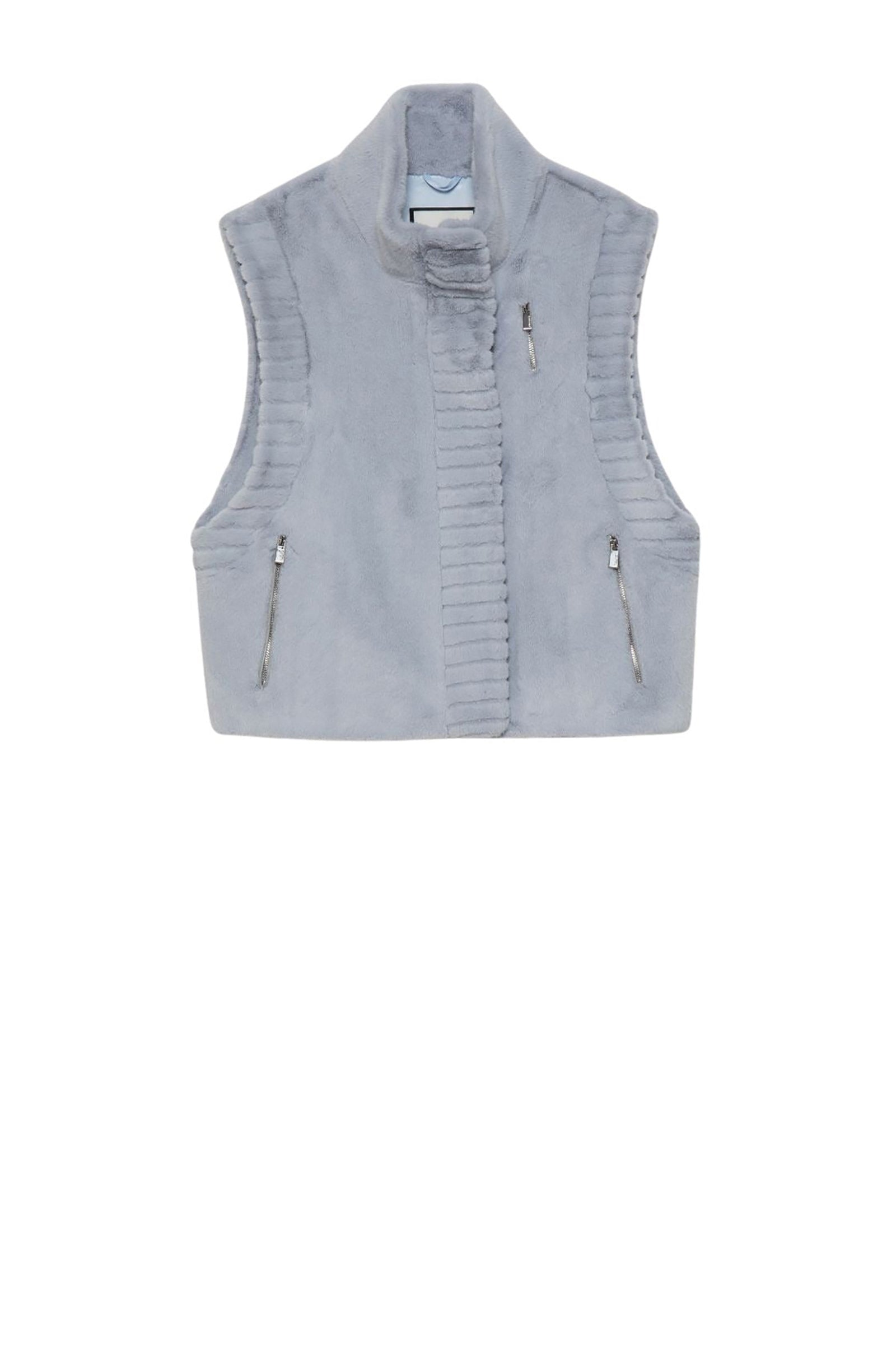 1 QTY NEW GILET IMITATION FOURRURE RAS