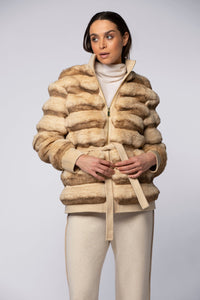 1 QTY NEW MANTEAU IMITATION CHINCHILLA