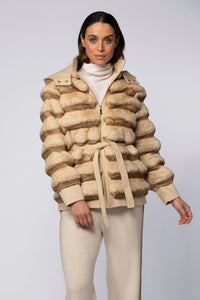 1 QTY NEW MANTEAU IMITATION CHINCHILLA