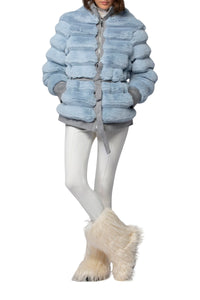 1 QTY NEW MANTEAU IMITATION CHINCHILLA