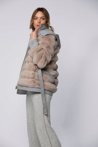 1 QTY NEW MANTEAU IMITATION CHINCHILLA