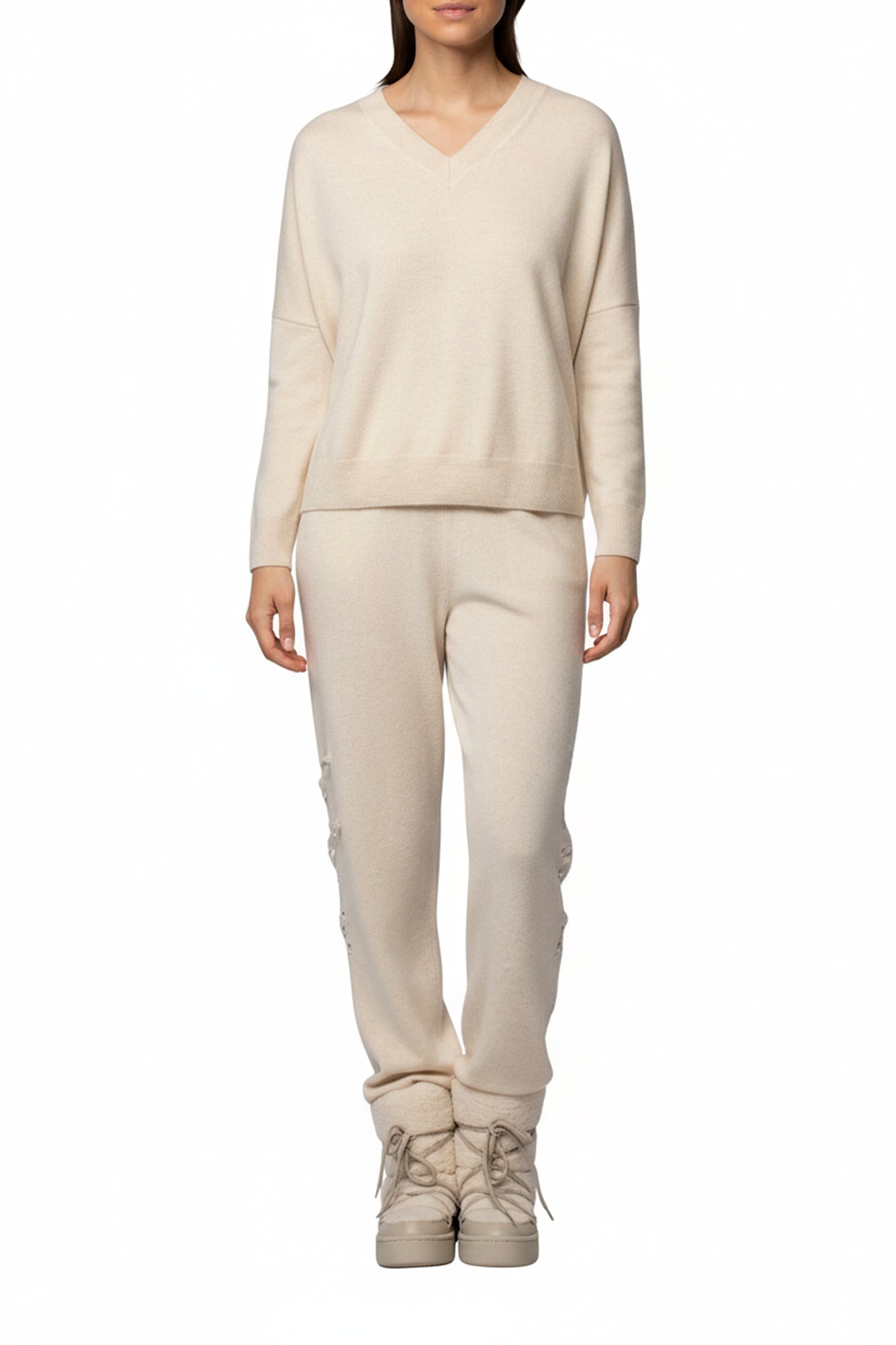 Pacy jumper in wool and cashmere - Beige