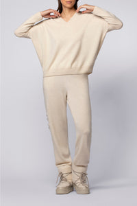 Pacy jumper in wool and cashmere - Beige