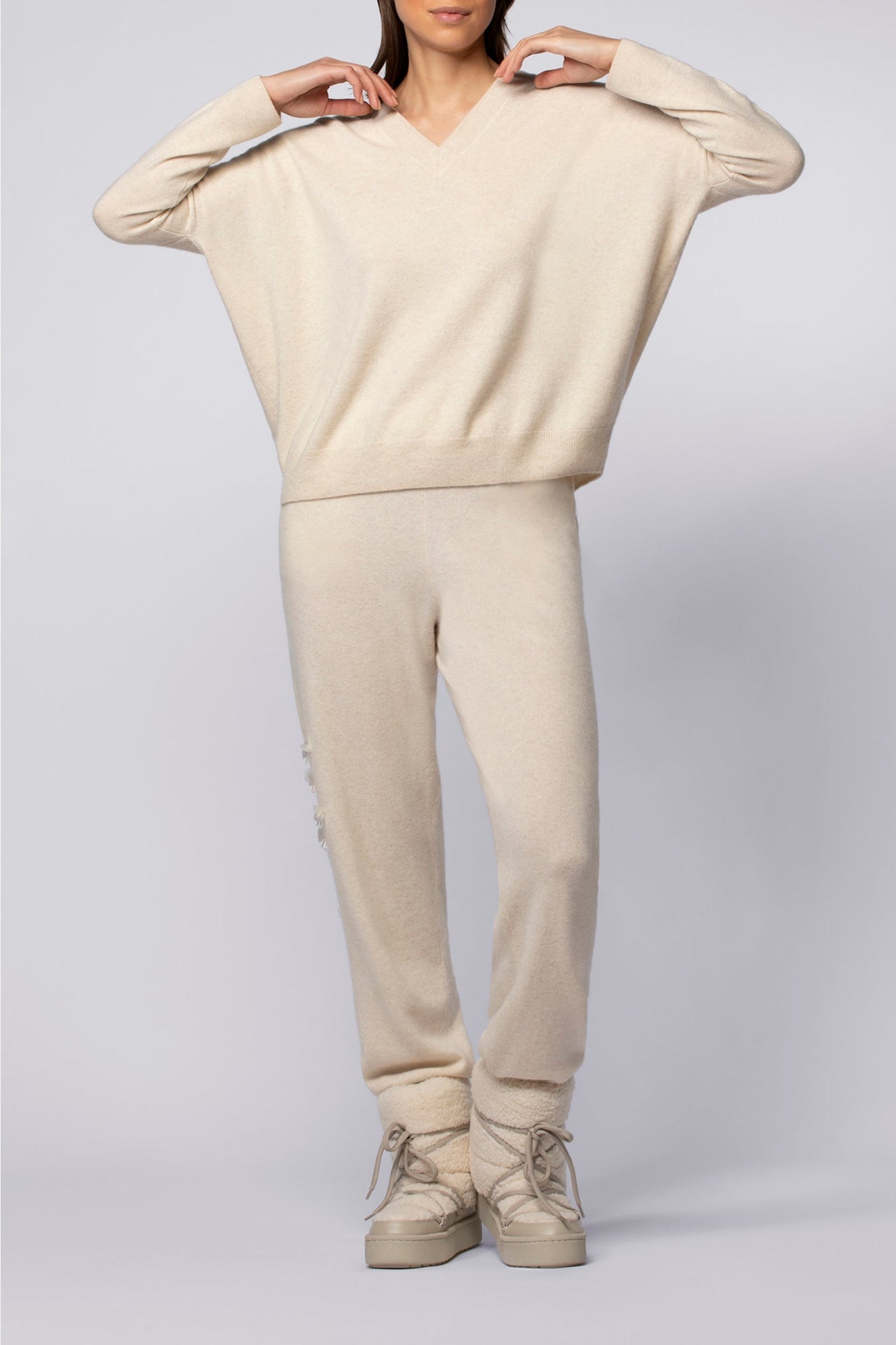 Pacy jumper in wool and cashmere - Beige